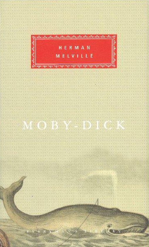 Couverture du livre Moby Dick par Herman Melville. Une illustration d'une baleine dans la mer.