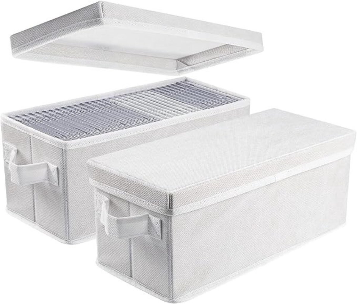 RUX® Cd Opbergdoos - Cd Opbergsysteem - Cd Koffer - Wit - 34cm x 15cm x 14cm