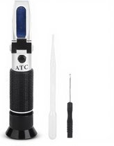 Suikerrefractometer, draagbare suikertestmeter/refractometer 0-32% met nauwkeurige index voor automatische temperatuurcompensatie.