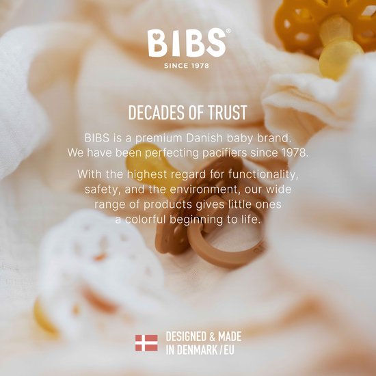 BiBS - Boheme Pacifier - Stage 1 Fopspeen - 2 stuks - Ivory / Blossom van BIBS — afbeelding 4