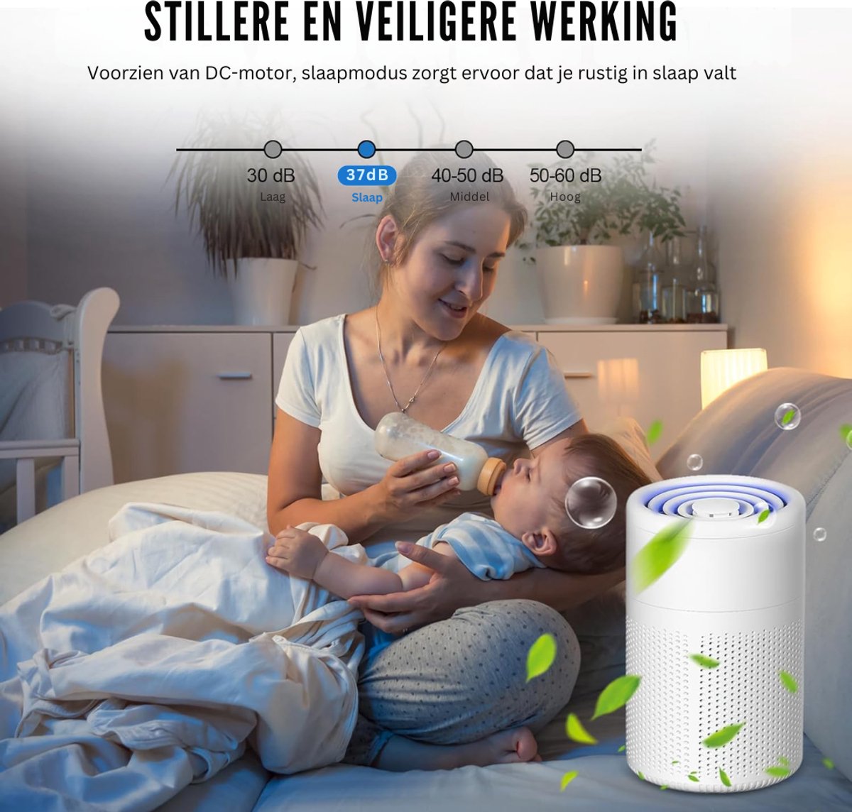 FlexVer® Luchtreiniger Met Hepa Filter - Air Purifier - Lucht Reiniger - Wit — afbeelding 2