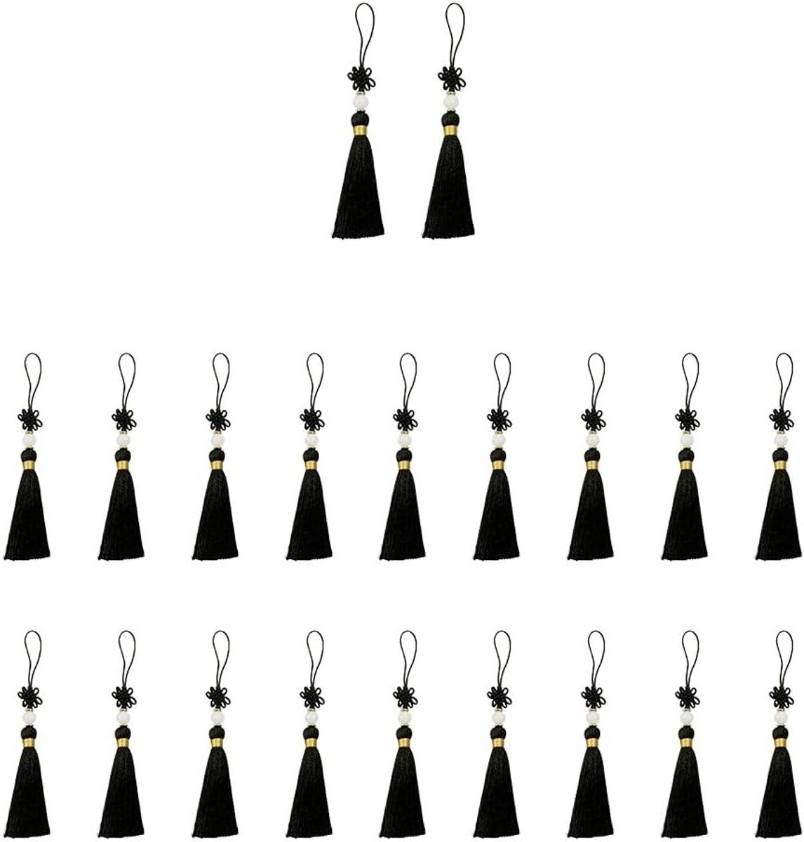 Mini Tassels Set van 20 Stuks, Handgemaakte Silky Tassels voor Oorbellen, Boekenleggers en DIY Craft Accessoires