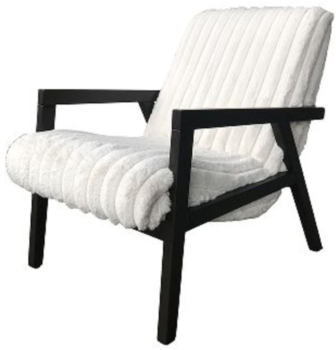 Sleepking - Fauteuil Elysian - 100% linnen Faux Fur- Wit en Zwart