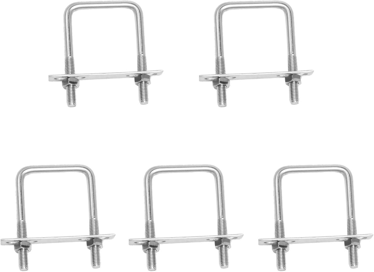 Seb3 - U Bolts - U-bouten voor buisbevestiging - 5 Stuks - Sterke bevestiging - M6 en 30 x 50 mm - Geschikt voor diverse toepassingen