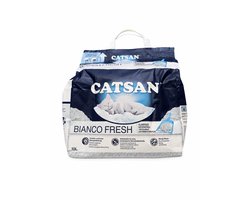 CATSAN Bianco Fresh Litière pour chat 10L – Agglomérante – Contrôle fort des odeurs – Faible teneur en poussière - Gravier pour chat