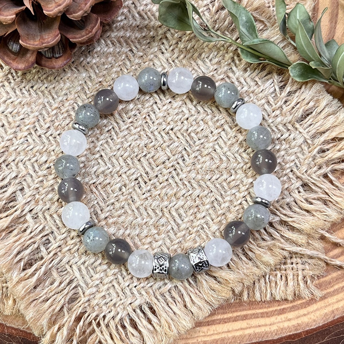 TERRA VII - NUSARAYA - Armband Edelstenen - Kabut Sumatra - 19 cm