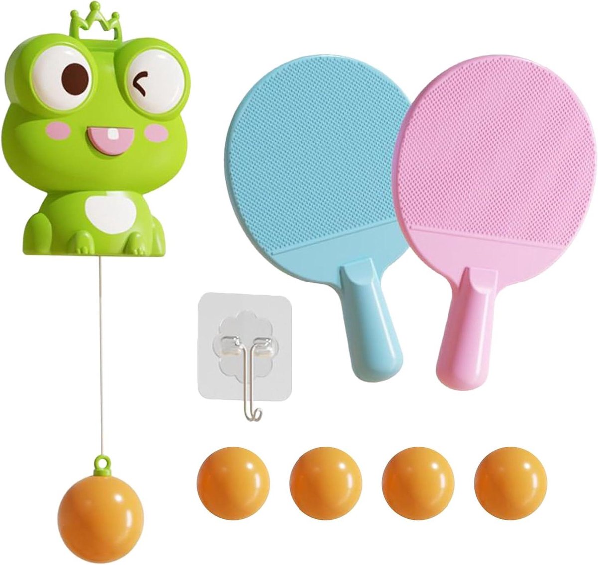 Tafeltennistrainingsset - Oefenset Tafeltennis - Vaardigheden Oefenen - Zelfklevend Haaksysteem - 2 Rackets 5 Ballen - Niet gespecificeerd