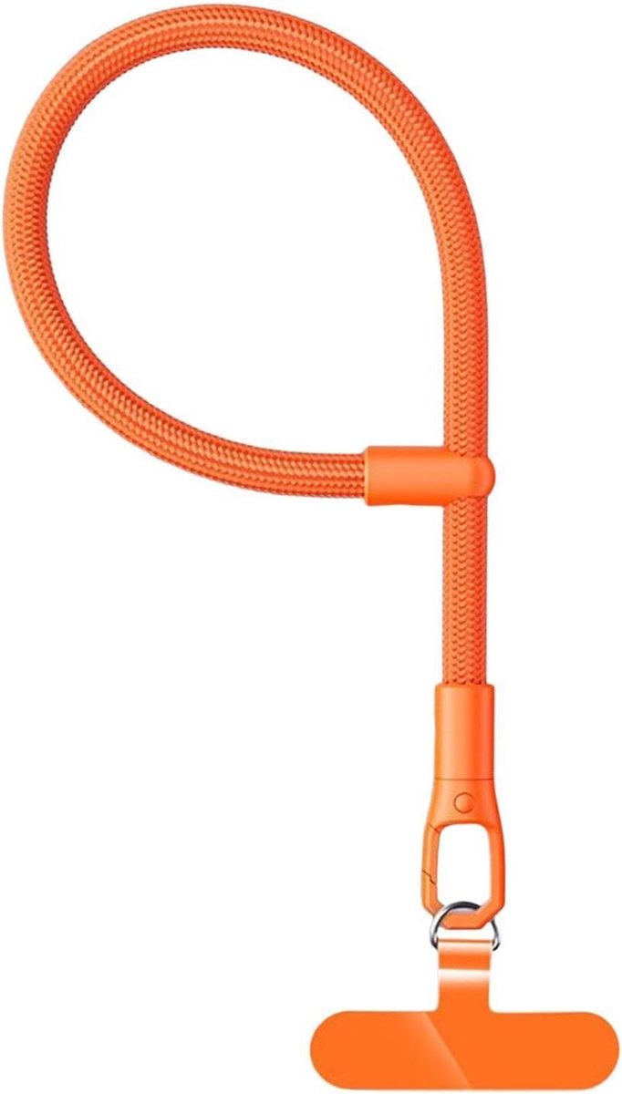 Telefoon Polsband - Draagkoord Smartphone - Veilig Buiten - Verstelbaar Roterend - 32 cm Omtrek - Zwart