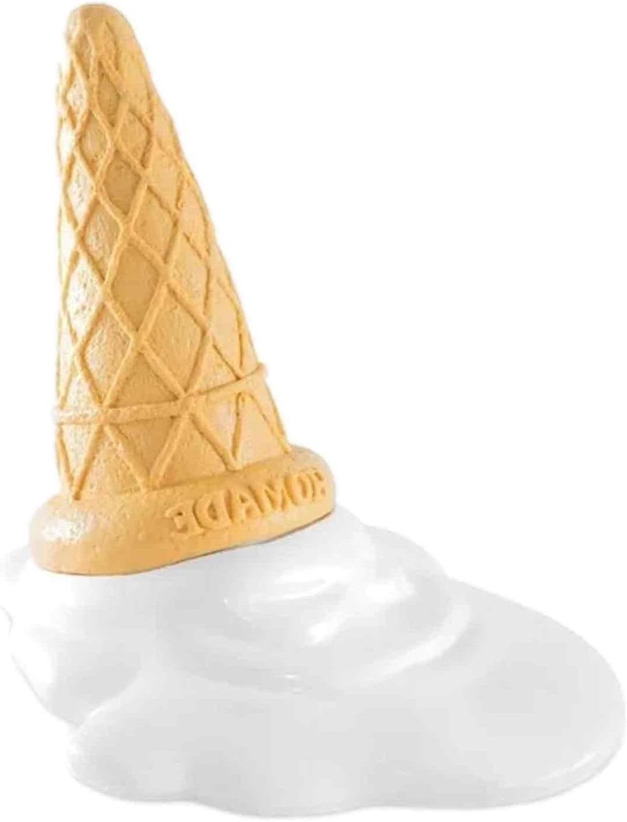 Deurstopper Decoratie - Grappige Vloerwig - Kamer Inrichten - Duurzaam PVC Materiaal - 21.8 x 17.2 cm - Roomwit