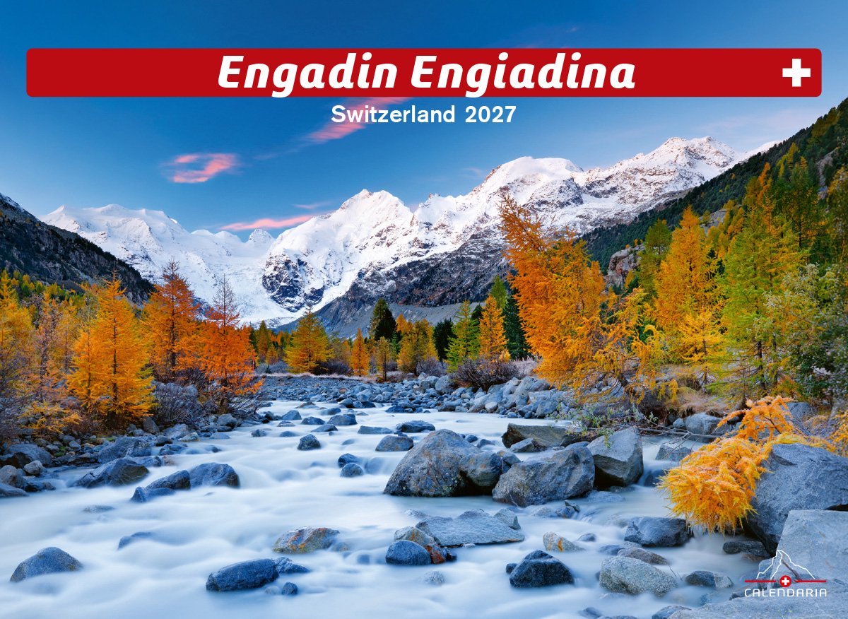 Calendaria - Wandkalender - Engadin 2027 - Zwitserland - Kalender - Formaat: 31,5 x 23 cm