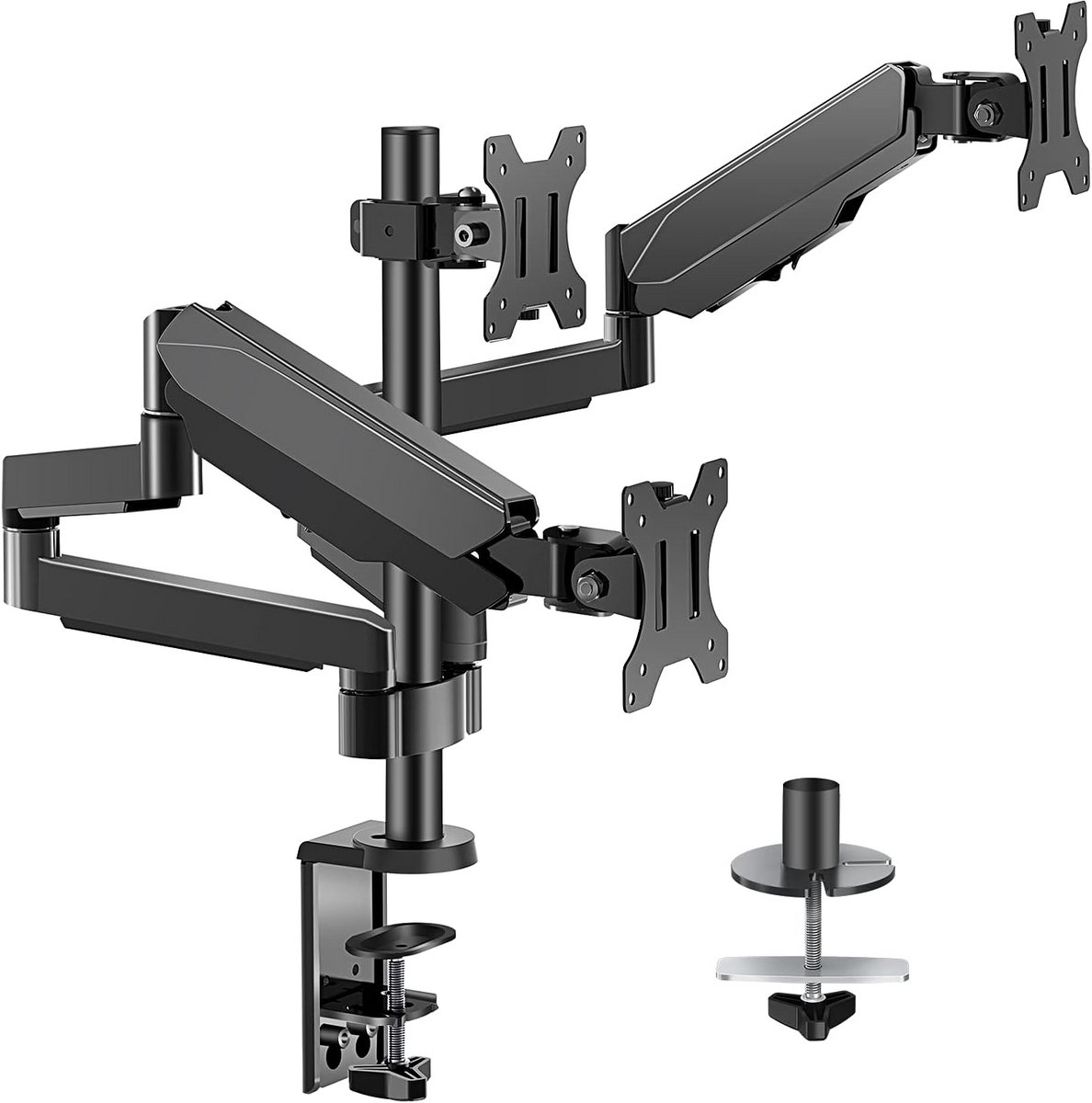 Monitor Arm - Bureau Mount - Ergonomisch Werken - Gasveer Verstelbaar - 3 Schermen - Zwart
