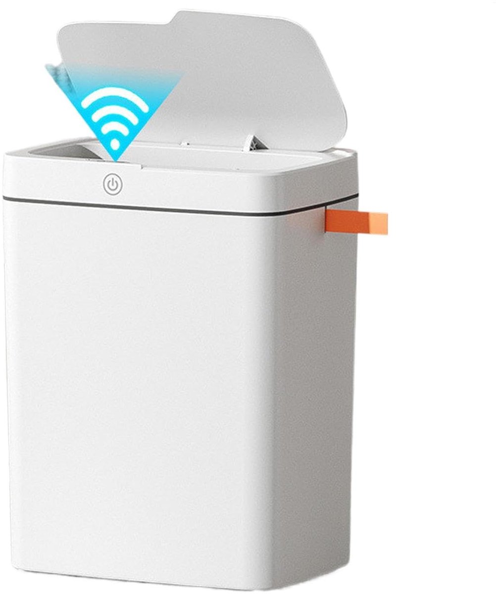 Contactloze Afvalemmer - Keuken Prullenbak - Hygiënisch Afval - Automatische Sensor - 15 Liter - Wit