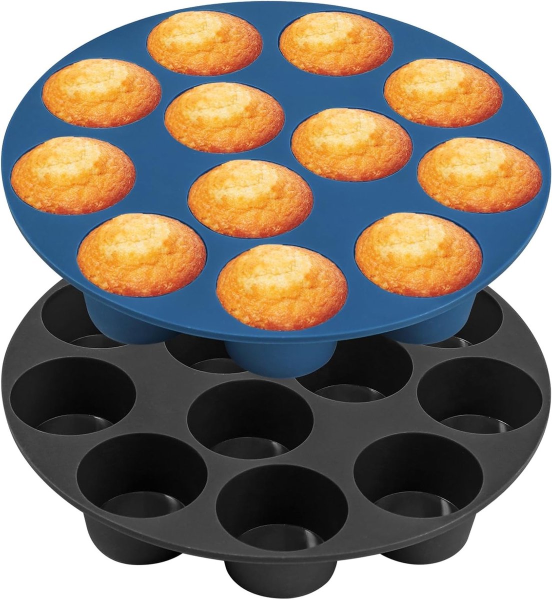 Set van 2 Siliconen Mini Muffinvormpjes voor Airfryer en Oven