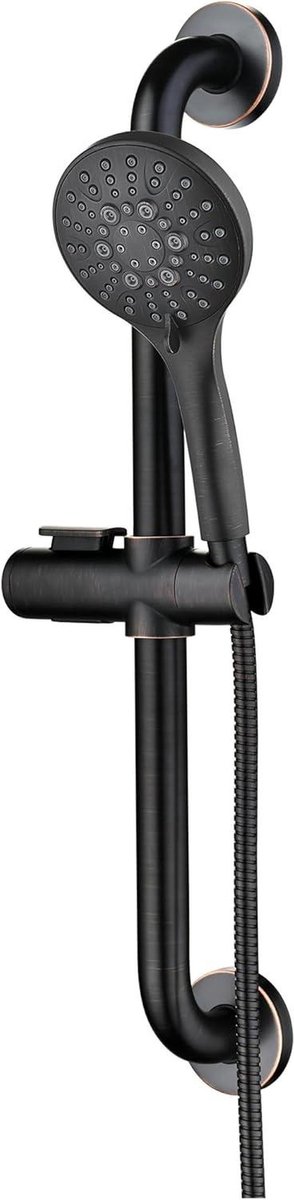 Douche Glijstang Set - Handdouche Houder - Veilig Douchen - 5 Spray Functies - 69 Inch Sla