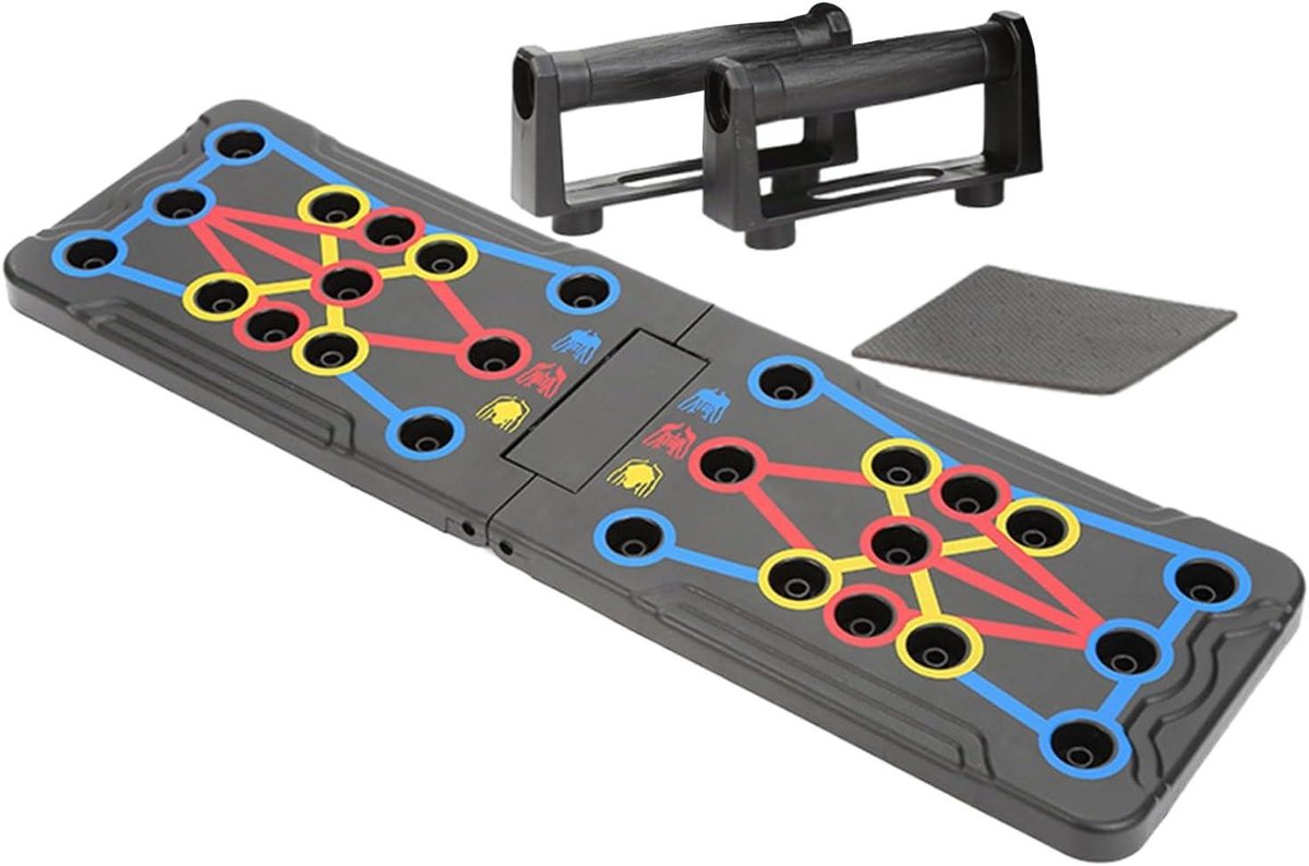 Push-Up Board - Trainingbord Opvouwbaar - Spieropbouw Thuis - Compact Draagbaar Ontwerp - 34 x 20.5 x 5.3 cm