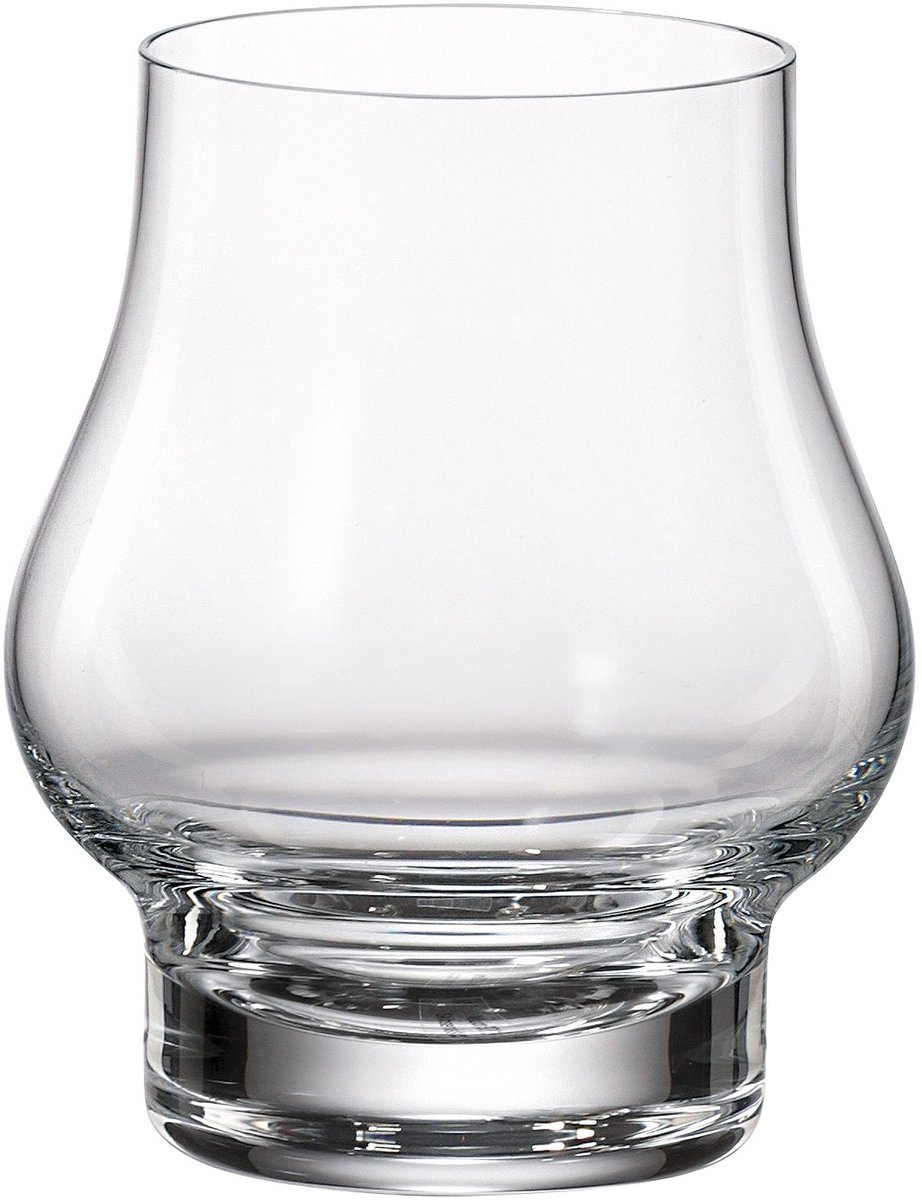 4x Chique crystal glas voor rum, brandy, cognac of whisky MAJOR - van BOHEMIA KRISTAL - luxe likeurglas voor sterk drank - set 4 stuks