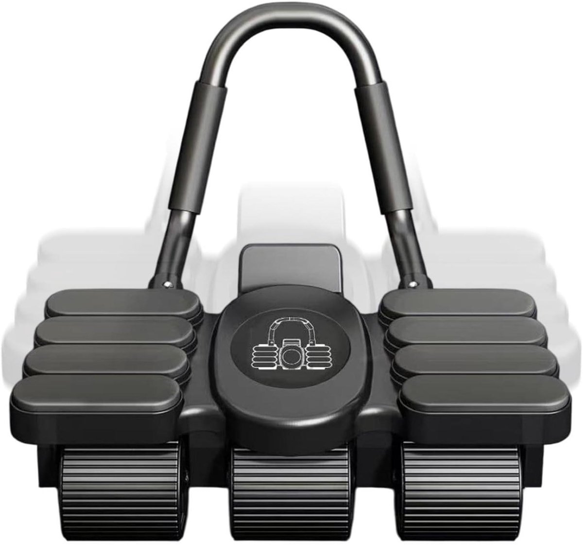 Buikwiel met 6 wielen - Buiktrainer ABS trainer - Buikspieren trainen - Automatische terugkeerfunctie