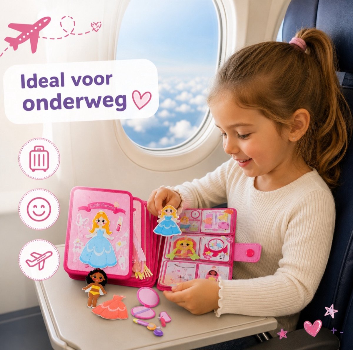 Baby Sonrisa Montessori Activiteitenboek Roze - Educatief Speelgoed Voor Meisjes Vanaf 1 Jaar - Speelgoed - Cadeau Meisje - Kleur Roze — afbeelding 2