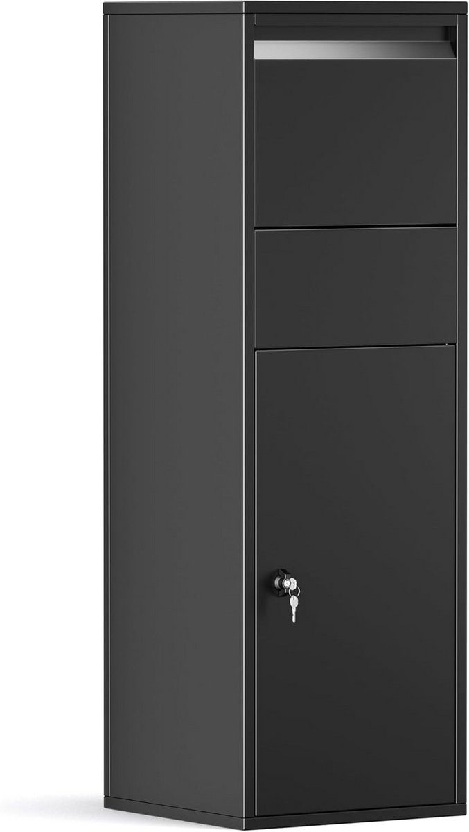 Pakketbox - Pakketbrievenbus - Pakketten Ontvangen - Innovatief Inwerpsysteem - 46 x 45 x 140 cm - Zwart