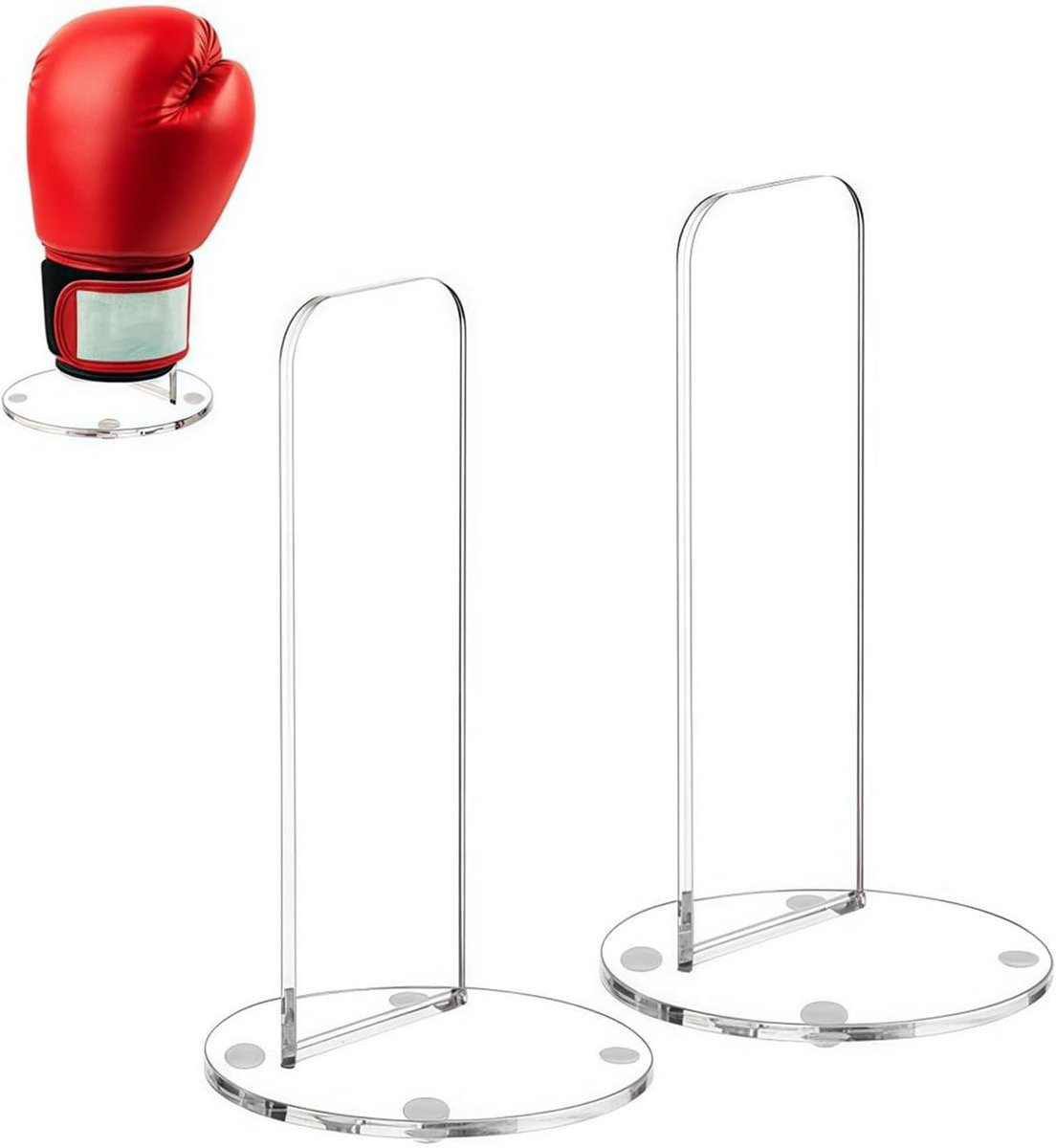 Boks Handschoenen Rek - Opbergdoos Standaard - Sportuitrusting Organiseren - Verbeterde Luchtcirculatie - 20 x 11 x 2.5 cm - Transparant