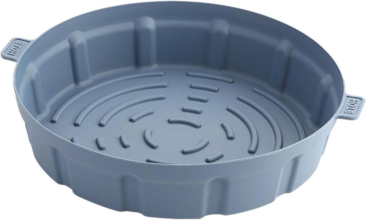 Airfryer Liners - Siliconen Bakplaat - Gezond Koken - Olie Scheidend Ontwerp - 27.5 cm - Blauw