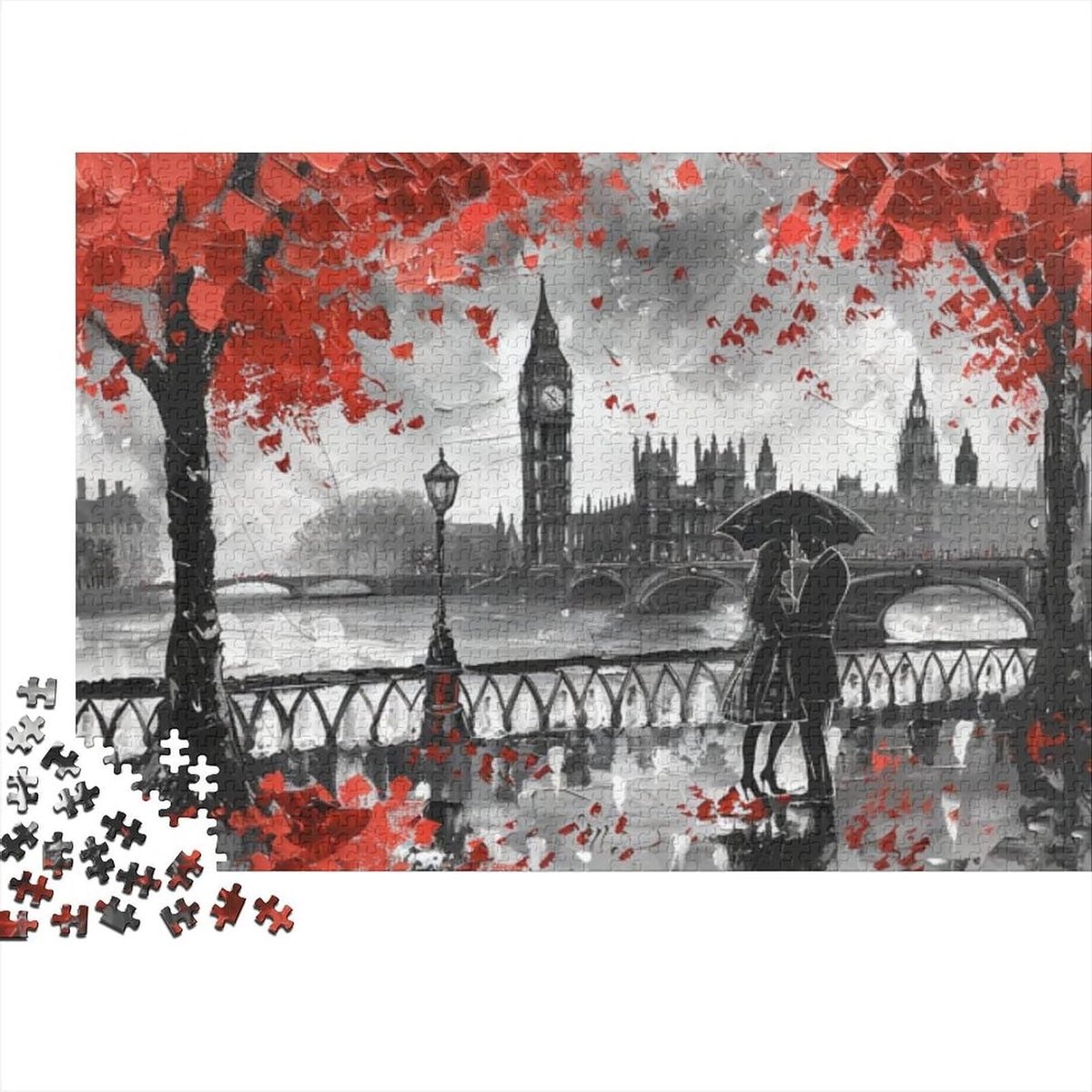 Legpuzzel Londen - Puzzel 1000 stukjes - Ontspanning thuis - Met bonusposter - 75x50cm - Stijl-6