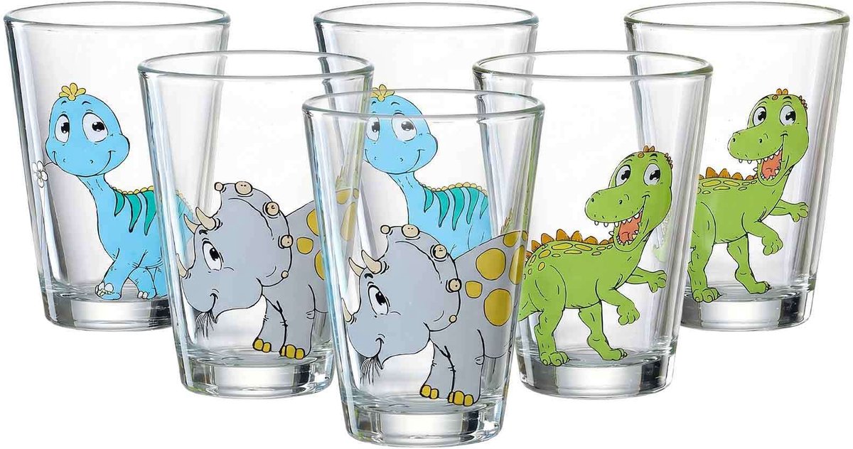 Kindergläser Dino 200 ml Set van 6