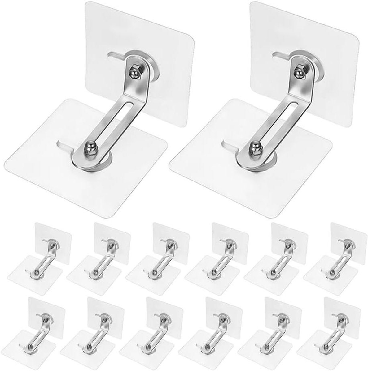 Meubelankers - Wandbevestiging - Veiligheid Thuis - Eenvoudige Installatie - 20 Stuks - Transparant