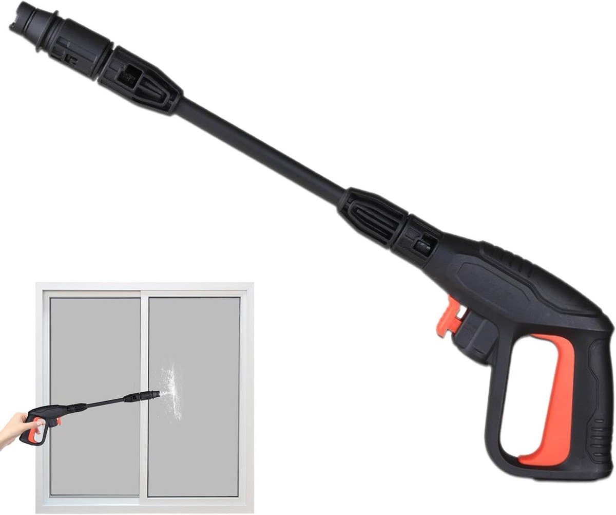 Hogedrukreiniger - Reinigingsspuit - Auto's Reinigen - Ergonomisch Ontwerp - 417 cm - Zwart Rood