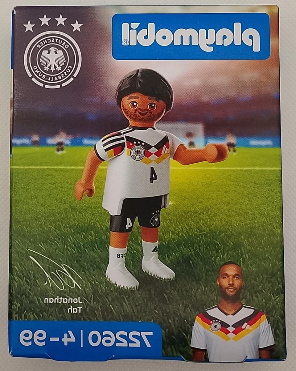 Speelfiguur Jonathan Tah - Voetbalfiguur DFB - Verzamelen en Spelen - Authentiek DFB-shirt - 7.5 cm - Wit
