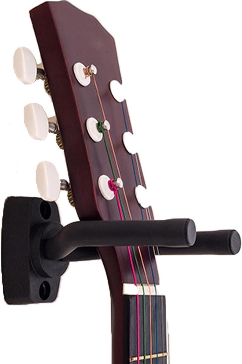 Gitaarhanger - Muurbeugel Instrument - Instrument Presenteren - Antislip Draaibaar - 13.5 x 7 cm - Zwart