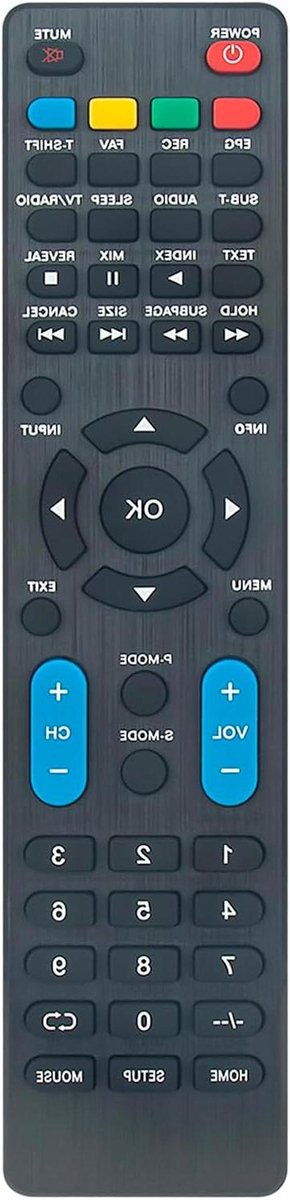 Afstandsbediening - Vervanger Afstandsbediening - TV Bediening - Geen Programmering Nodig - 12 cm - Zwart