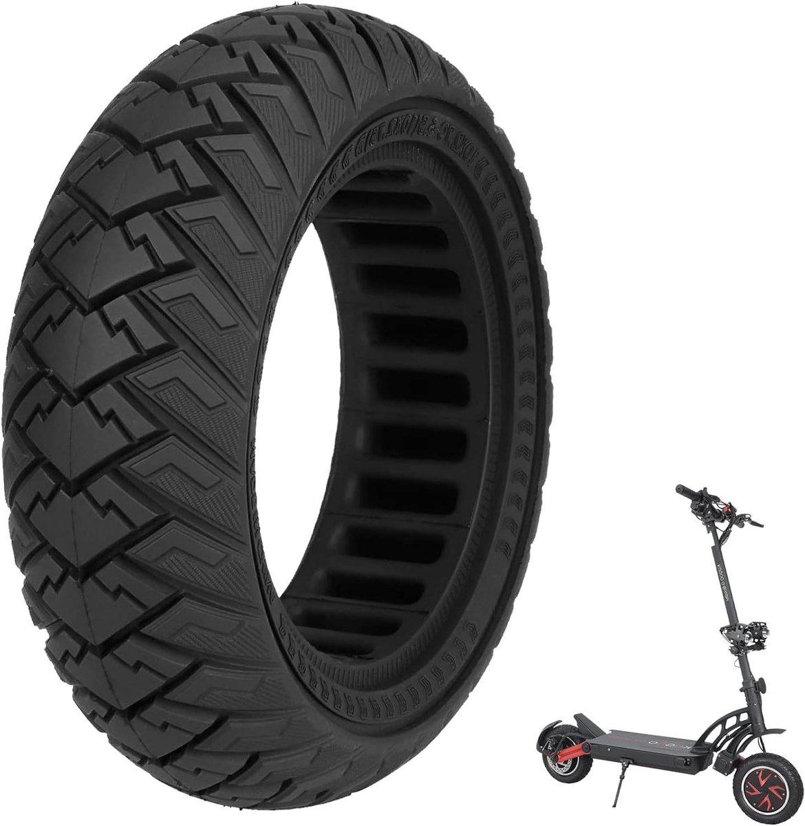 Massieve Banden - Reservebanden Scooter - Veilig Rijden - Lekbestendig Ontwerp - 10 Inch - Zwart