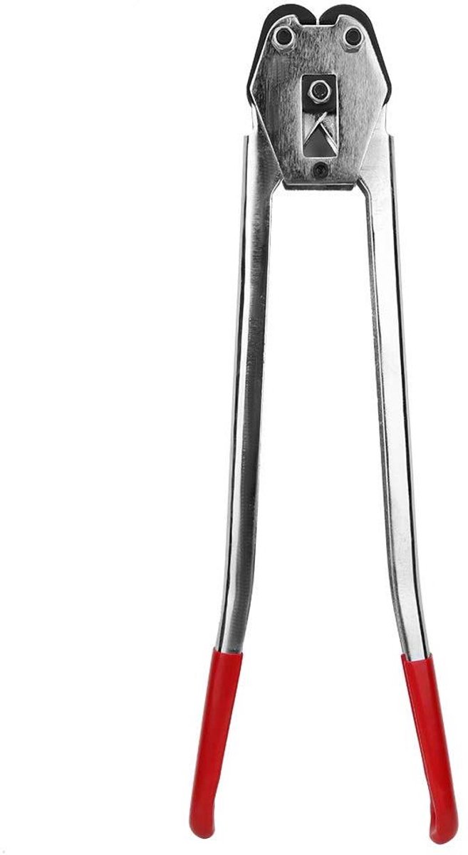 Bandkrimper Tang - Verpakking Krimper - Pakketten Sluiten - Hittebehandelde Kaak - 12-19mm Bandbreedte - Zilverkleurig
