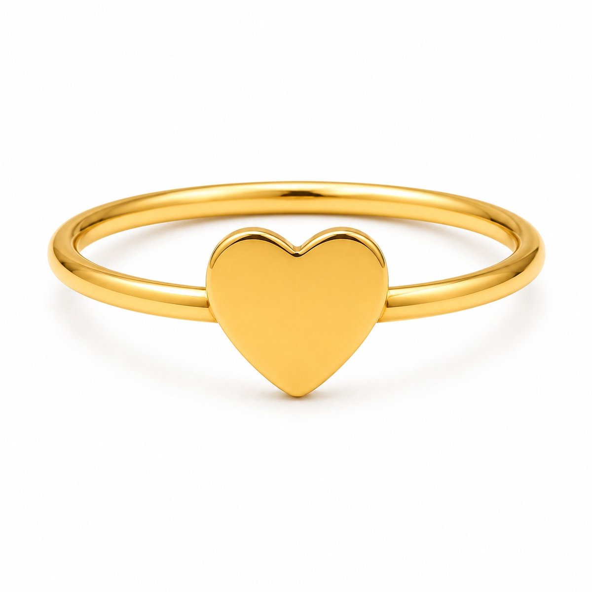 Ring met Initiaal Hart Goud, USA 10 / NL 19.8 (62mm)