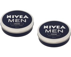 Nivea Men 2 x NIVEA MEN - Crème - Bodycrème - 150 ml - Crème Voor Mannen - Gezicht Verzorging - Lichaam Verzorging - Handen Verzorging - Droge Huid