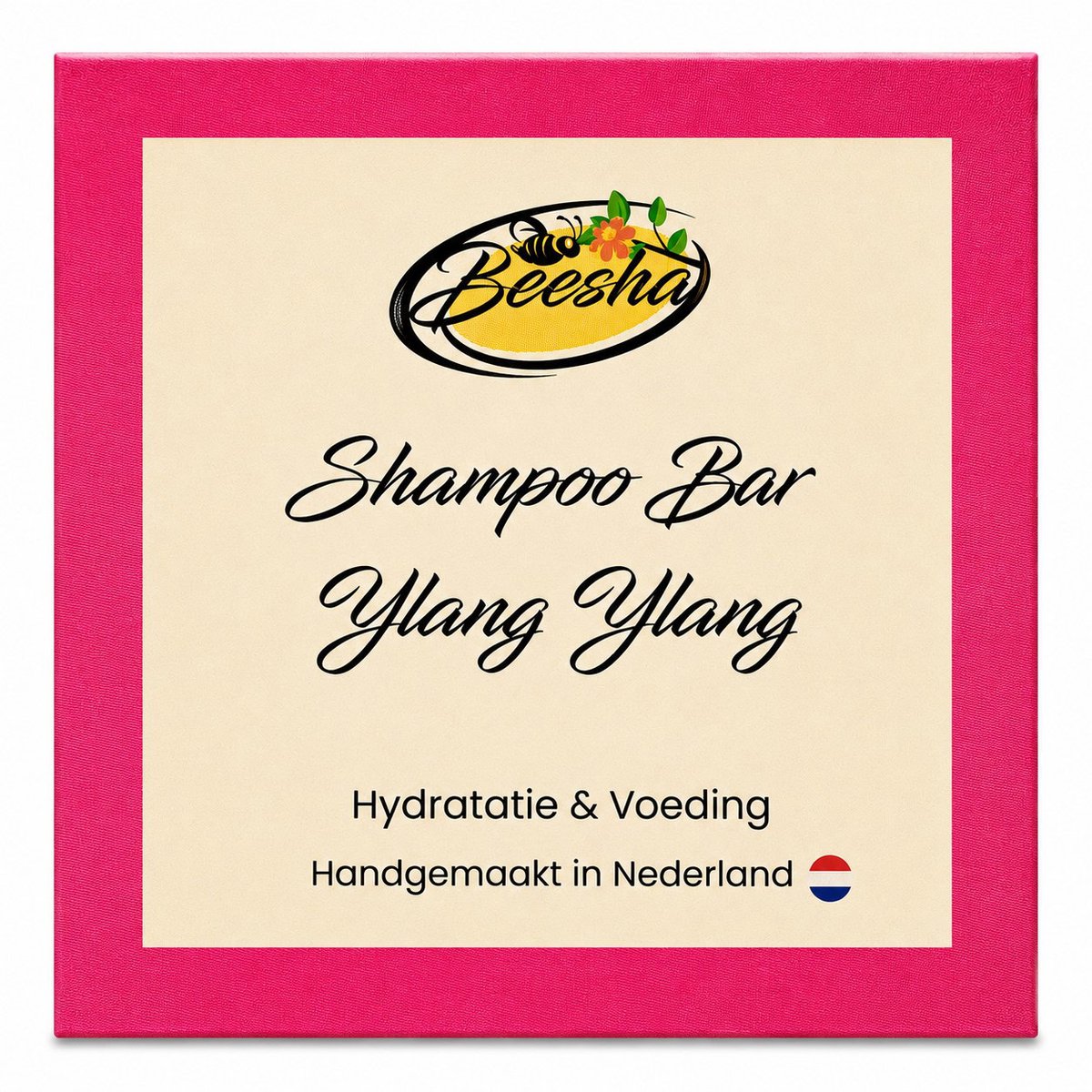 Beesha Shampoo Bar Ylang Ylang 65 gram | 100% Plasticvrije en Natuurlijke Verzorging | Vegan, Sulfaatvrij en Parabeenvrij | CG Proof