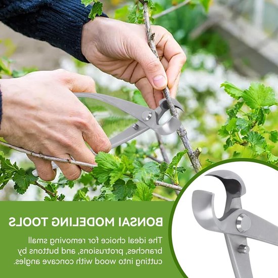Bonsai gereedschap hol snijder bolvormige snijder 210 mm bonsaischaar takkensnijder bonsaischaar boom snoeischaar snoei bonsai snoeischaar tuingereedschap, 1 stuk — afbeelding 5
