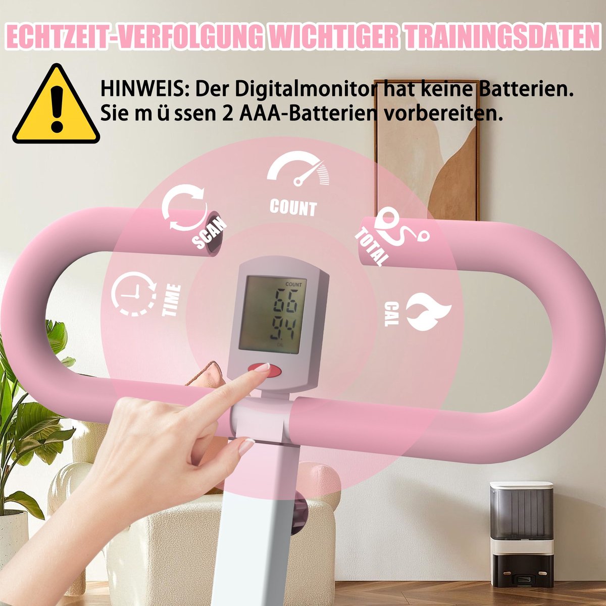 GigaCloud Squat Trainer Fitnessapparaat Opvouwbaar Roze - afbeelding 3