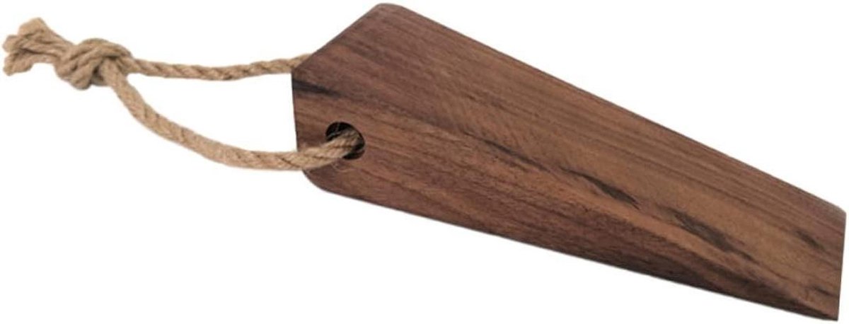 Houten Deurstopper - Deurwig - Deuren Open Houden - Krasvrij op Alle Oppervlakken - 15x5cm - Bruin