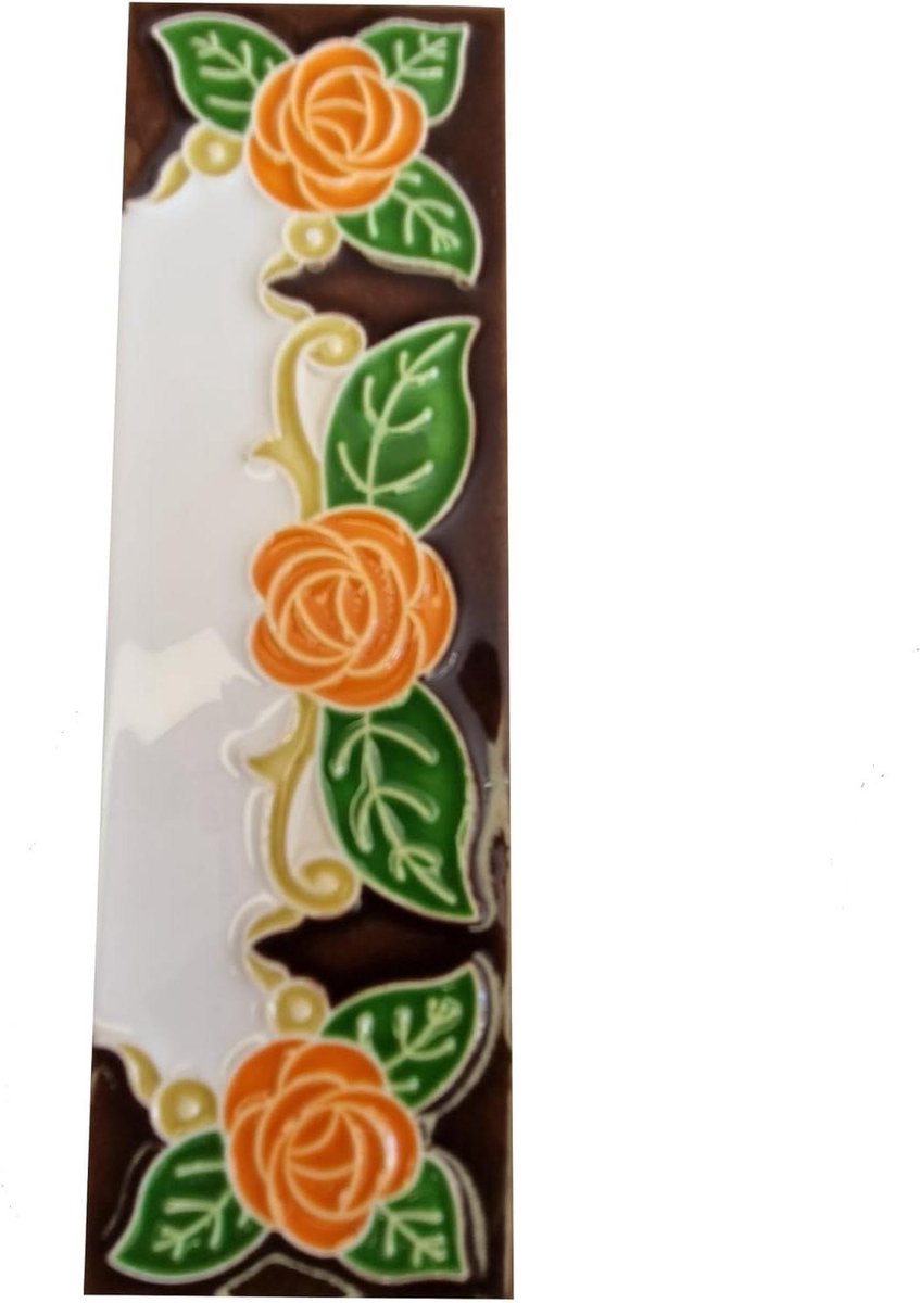 Keramische Tegel - Adresbordje Huisnummer - Huis Personaliseren - Handgeschilderd Design -