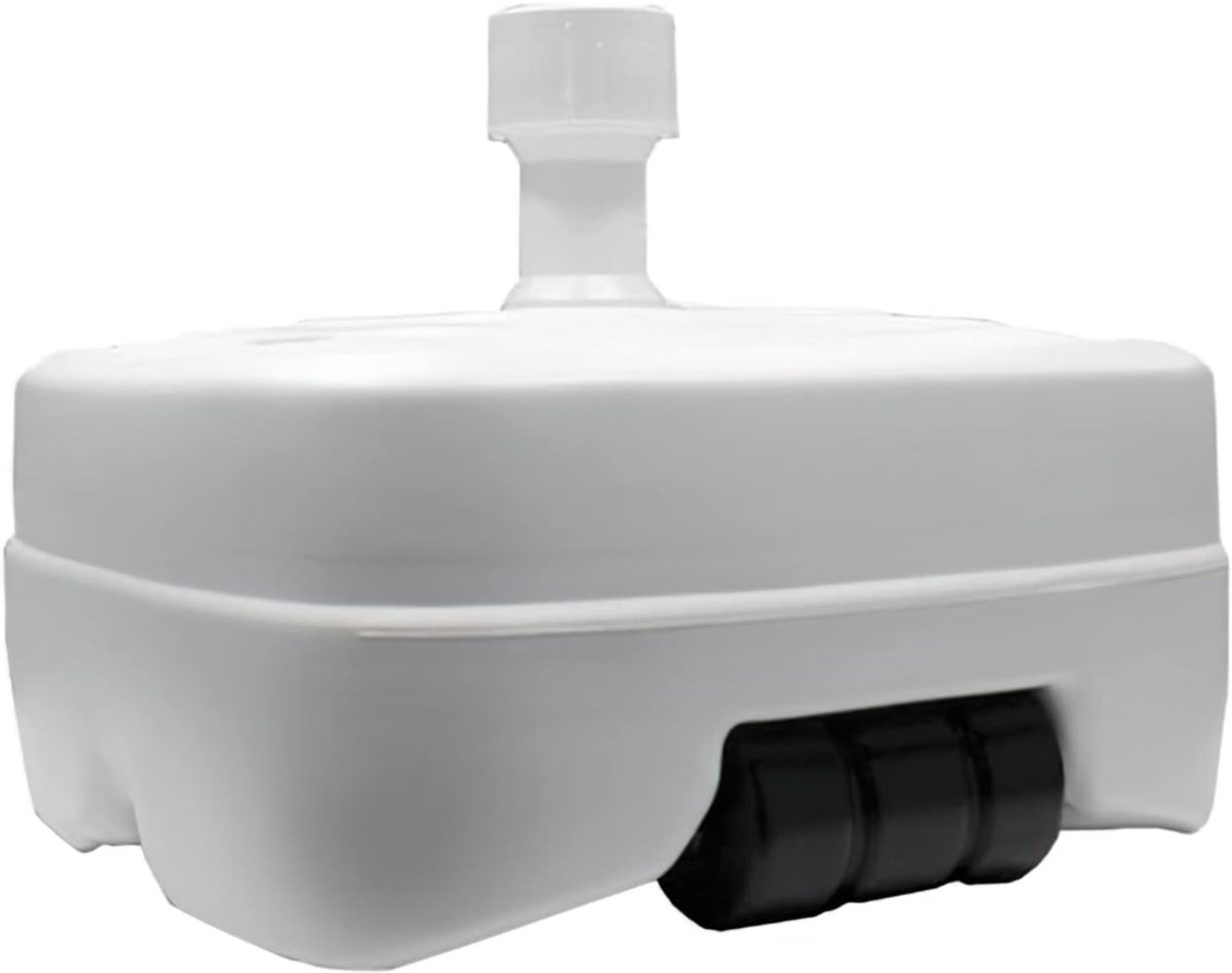 ZMR® Parasolvoet op Wielen - Parasolvoet - Parasolvoeten - Wit/Grijs - 60cm x 18cm x 60cm
