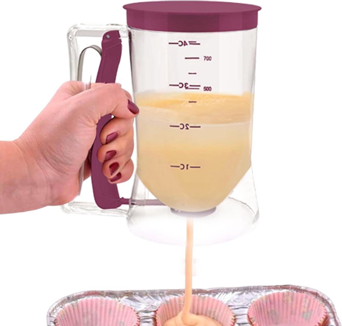 Beslag Separator - Beslag Dispenser - Bakken en Koken - Precisie Dosering - 18 cm - Transparant