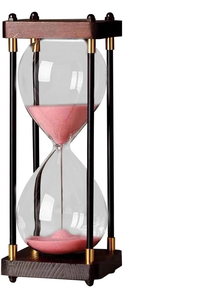 Zandloper Decoratie - Zandtimer Tijd - Functioneel Tijdbeheer - Elegant Modern Ontwerp - 228 cm Hoog - Roze