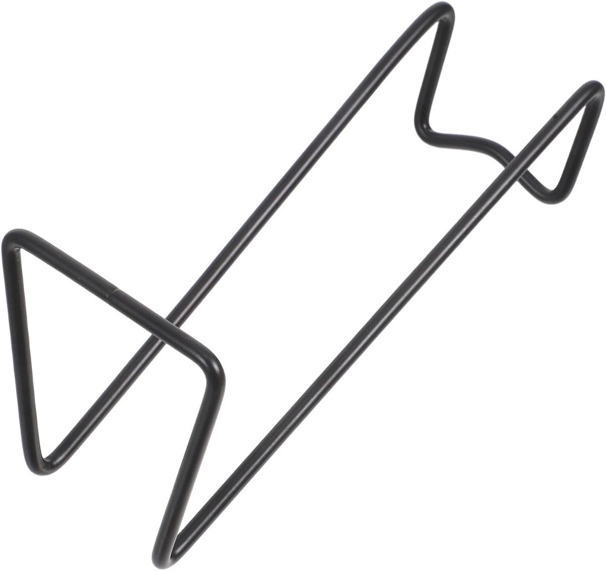 Wijnfleshouder - Flessenstandaard - Wijn Presenteren - Geometrisch Design - 18 x 8.5 cm - Zwart