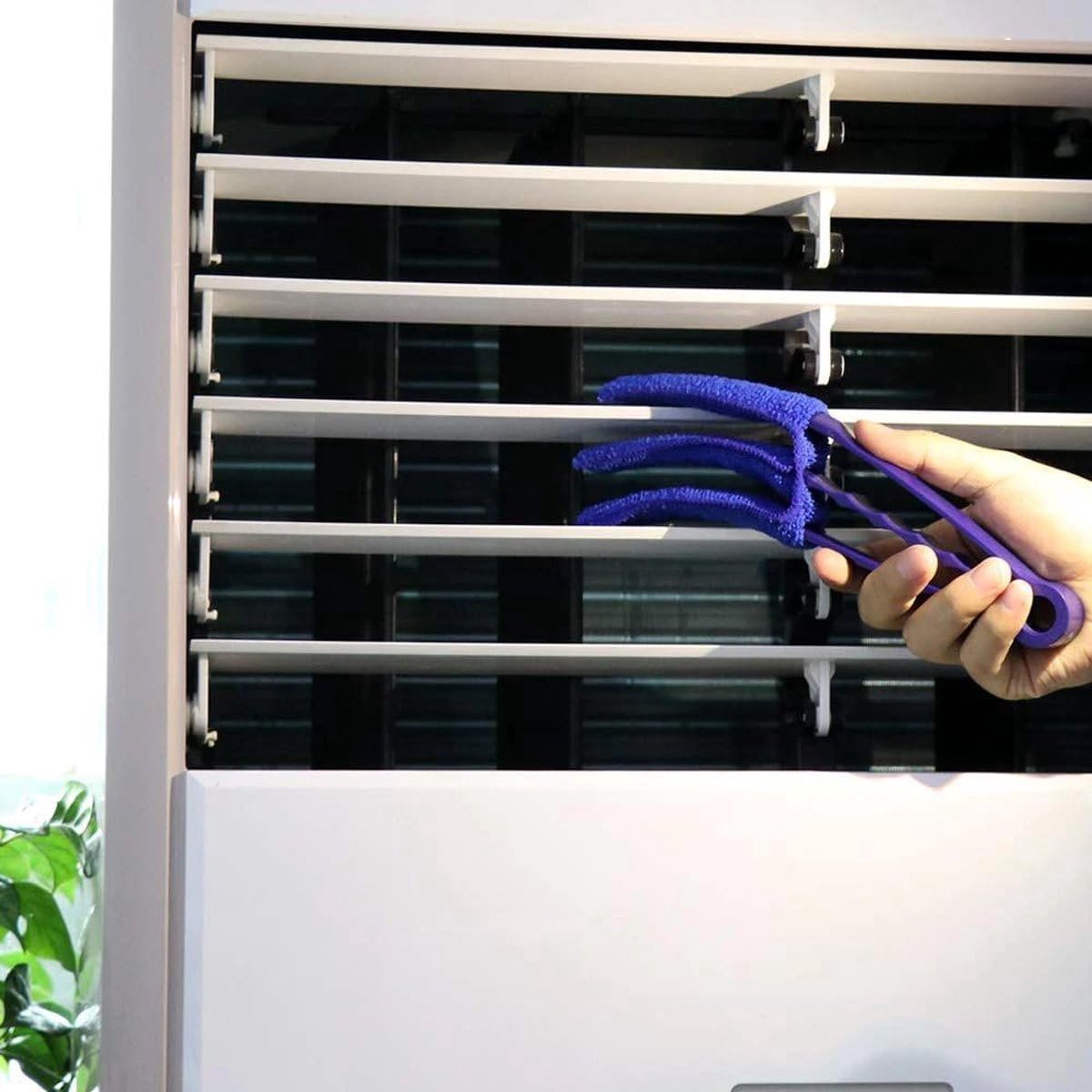 Blinds Cleaner - Stoffer Lamellen - Stof Verwijderen - Wasbare Doeken - 21 cm Lengte - Blauw