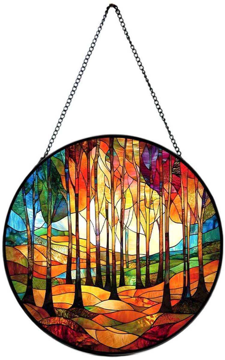 Glazen Zonnevanger | Transparante maanvormige zonnevanger/dromenvanger | Elegante raamdecoratie die een warme sfeer in huis creëert | Woondecoratie | 16 cm | Stijl 31
