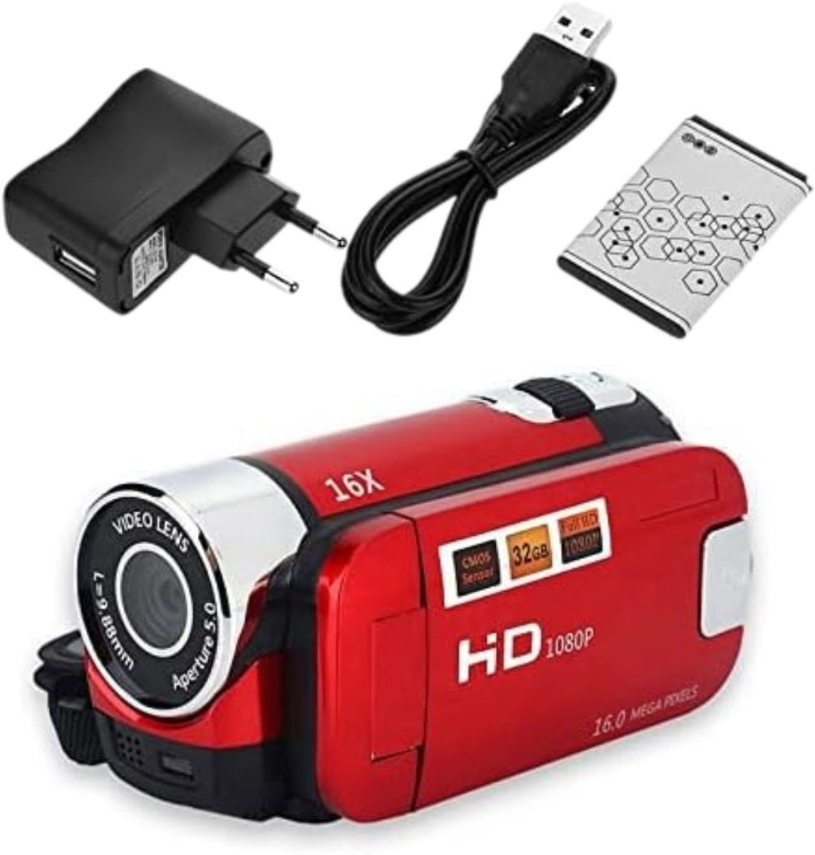 MRKK® Handycam - Videocamera - Vlog Camera voor Beginners