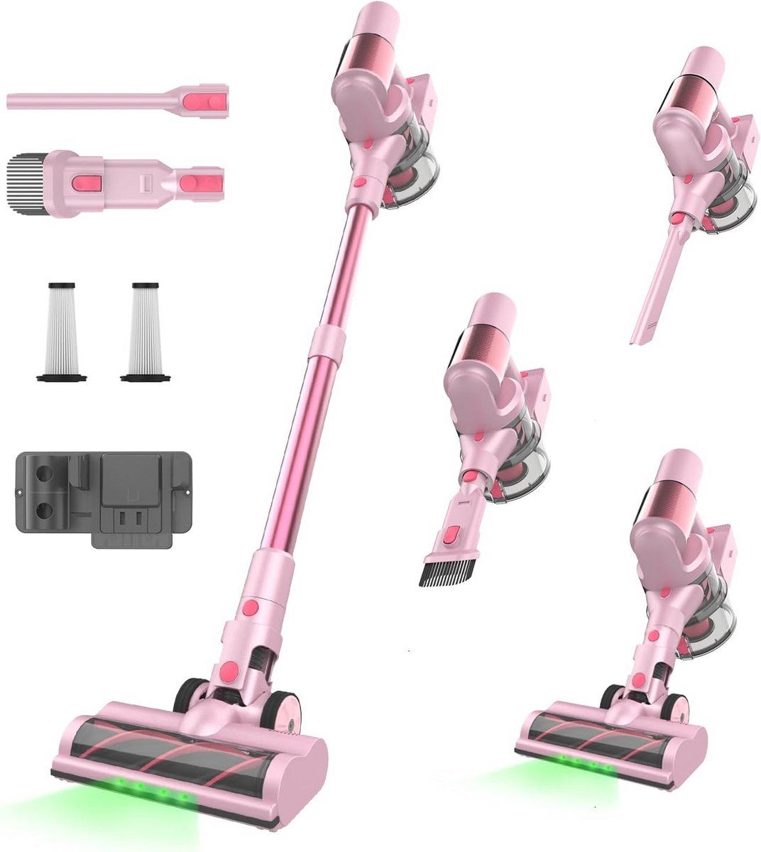 Krachtige Draadloze Stofzuiger Roze - Lichtgewicht en Oplaadbaar