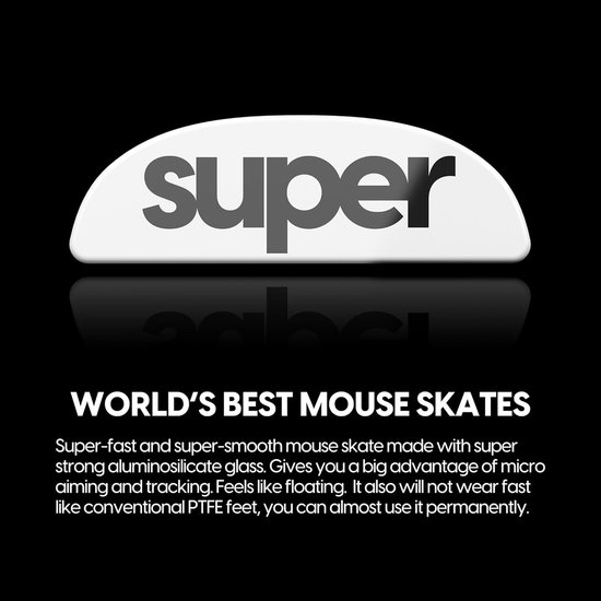 Muisvoetjes - Gladde skates - Gaming prestaties - Glas materiaal - Niet gespecificeerd - Rood — afbeelding 2
